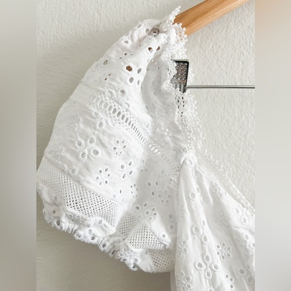 Gianni Bini White Tie Front Eyelet Dress - Picture 6 of 11